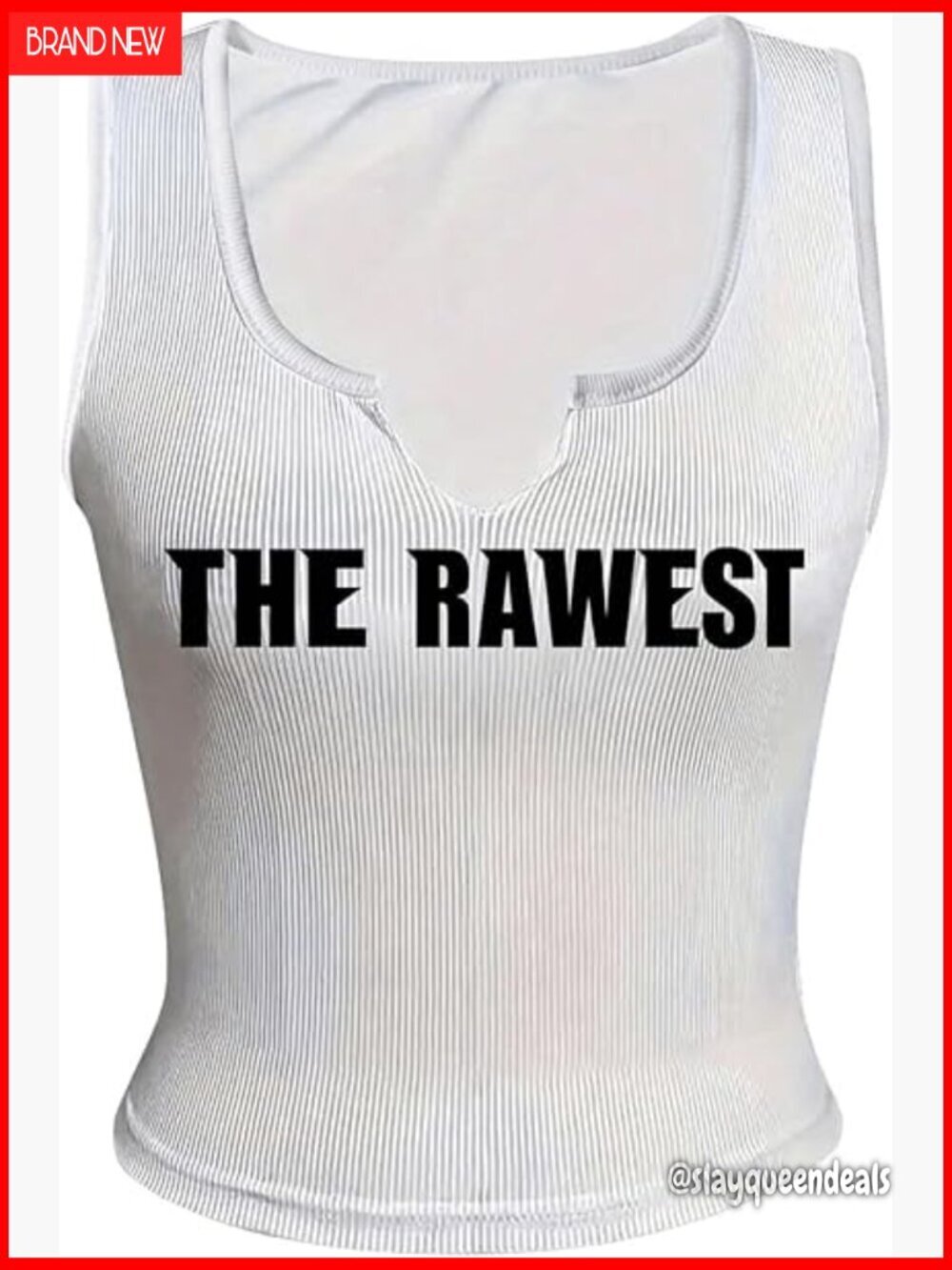 Women's Letter Print Crop Tank Top Notched Neck Sleeveless Summer Y2K